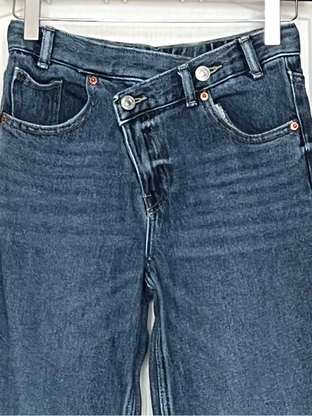 Zara Kids Wide Leg Jeans Blue Denim Baggy High Waist 11-12 Years Gorpcore Retro - Picture 2 of 16